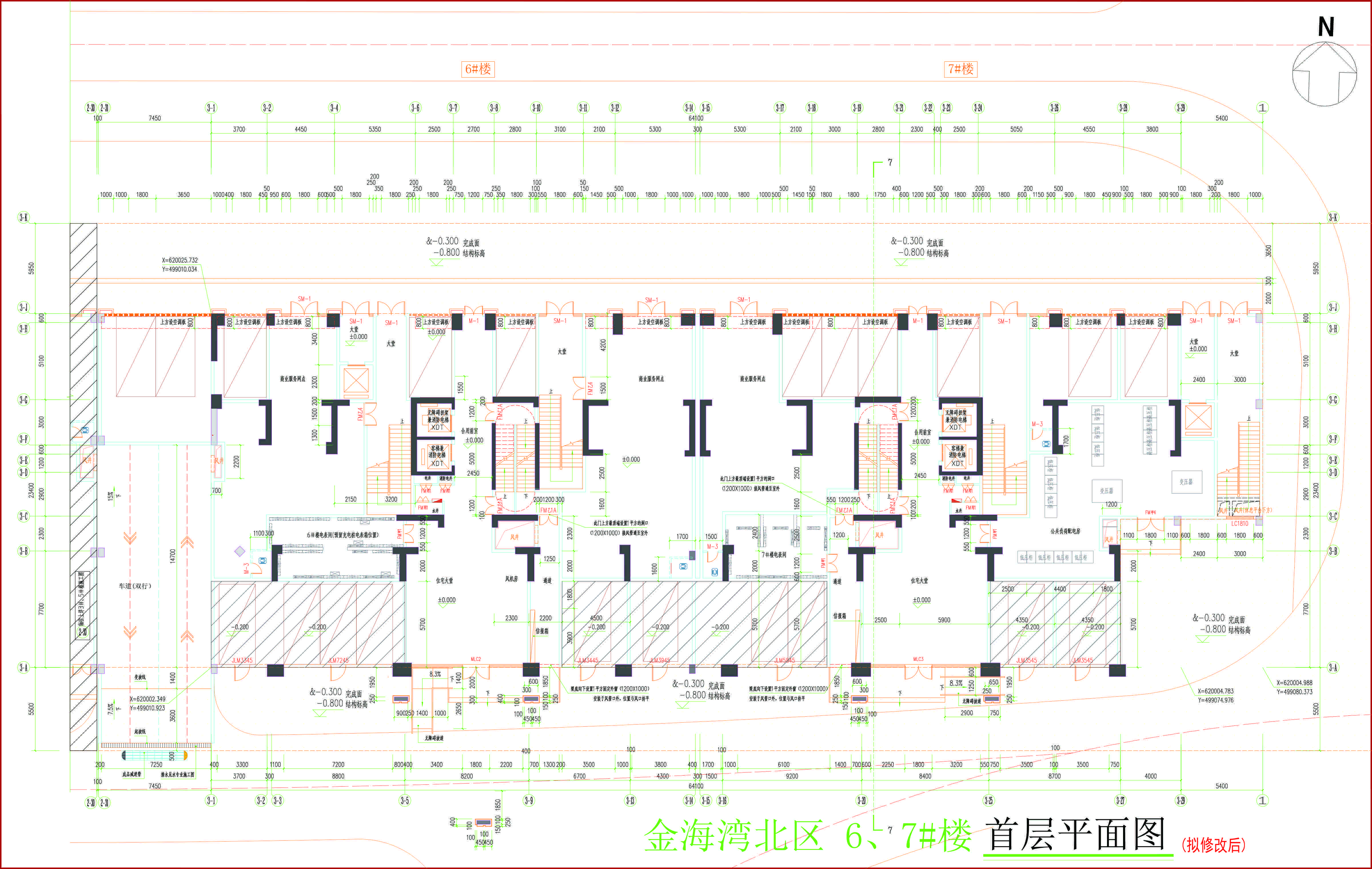 金海灣北區(qū)6、7#樓首層平面圖（擬修改后）.jpg
