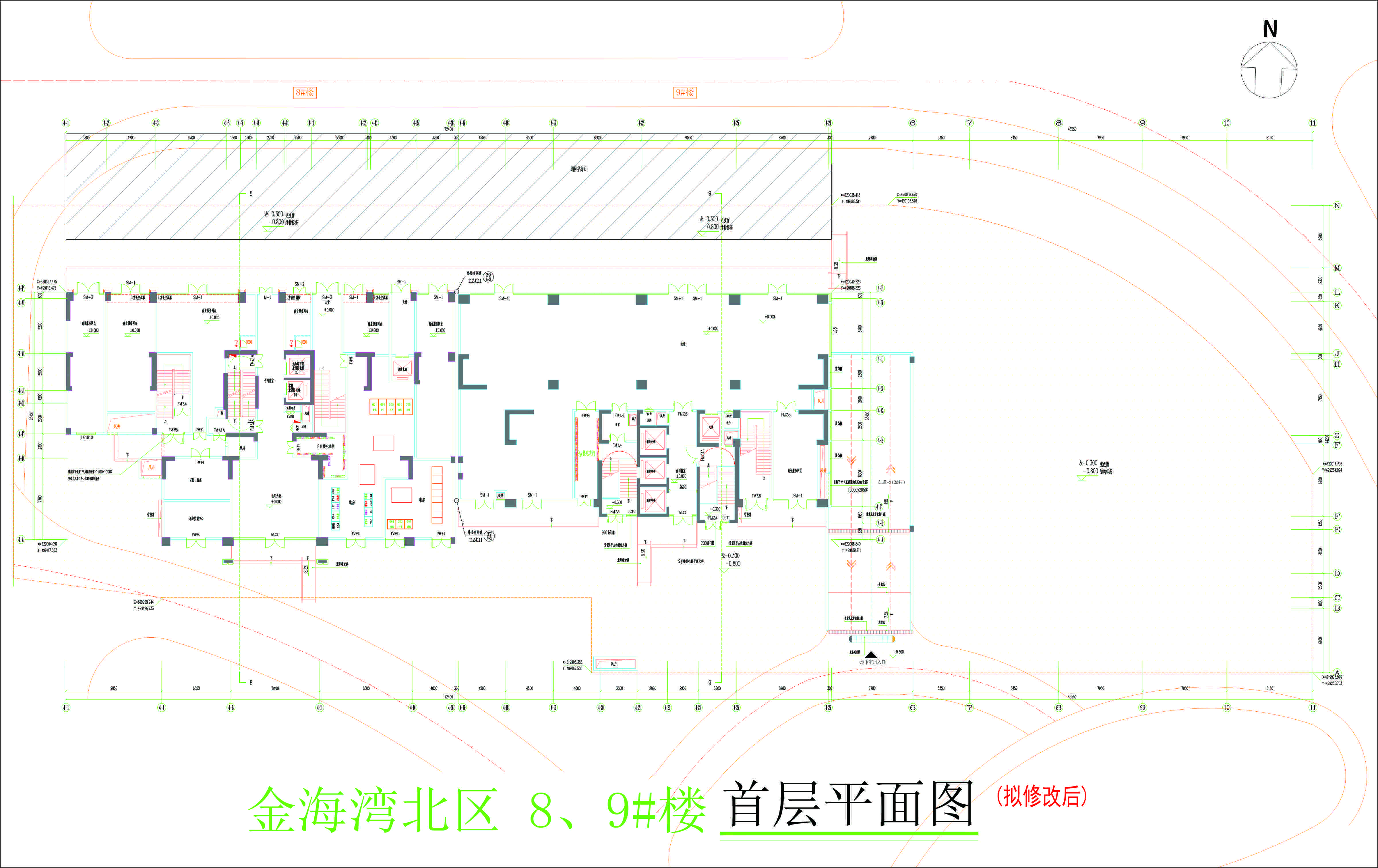 金海灣北區(qū)8、9#樓首層平面圖（擬修改后）.jpg