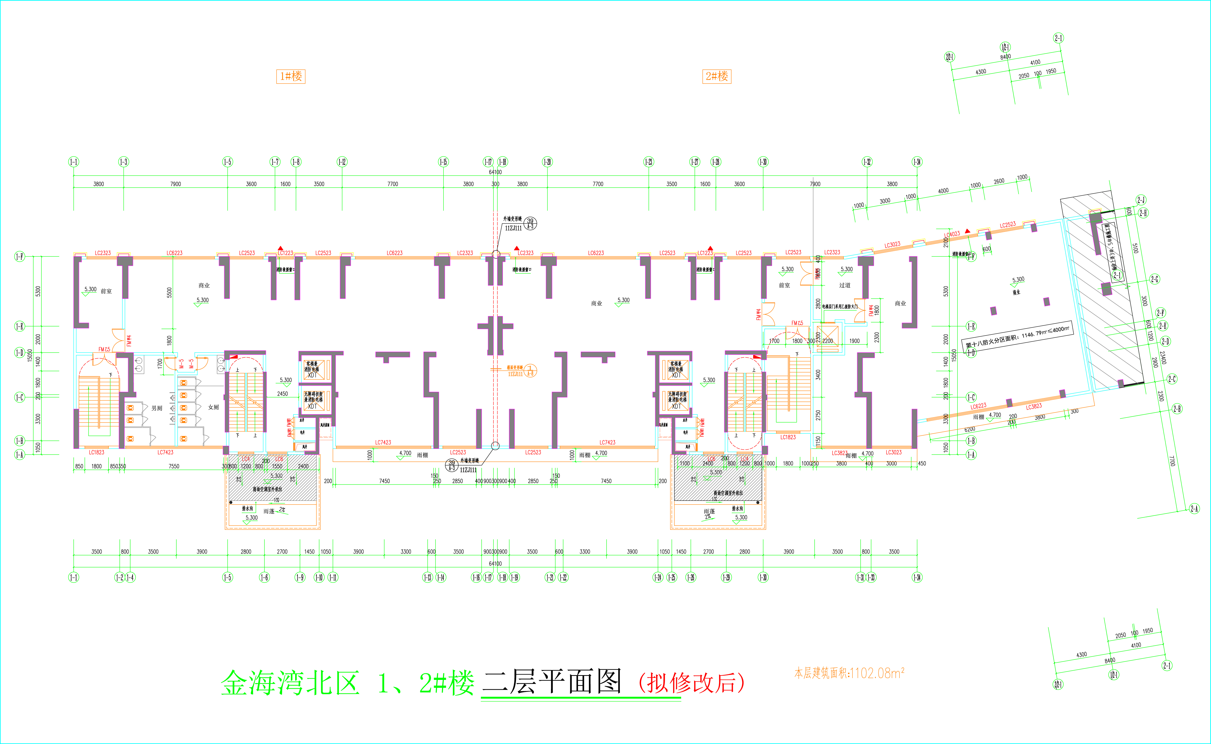 金海灣北區(qū)1、2#樓_二層平面圖（擬修改后）.jpg